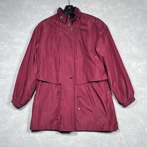 Fleet Street Jacket Womens Size Medium Coat Jacket Lined Full Zip Buttons